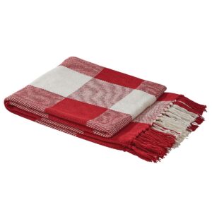 Park Designs - Wicklow Check Throw - Red & Cream 113-22R