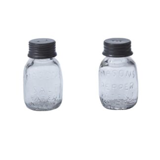 Park Designs - Mason Glass Jar Salt And Pepper Set 21-439
