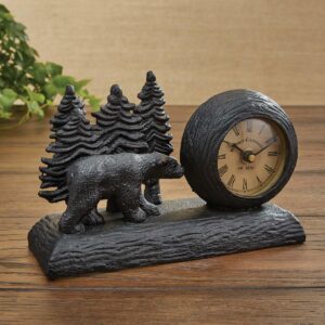Park Designs - Black Bear Table Clock 22-468