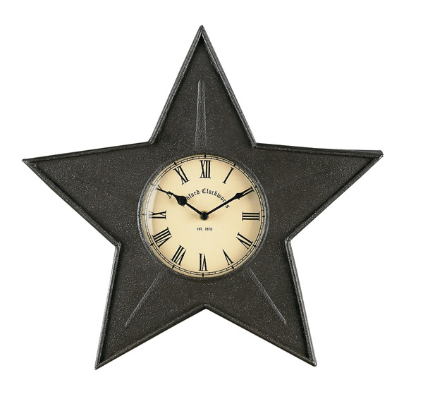 Park Designs - Star Metal Wall Clock - Black 22-673