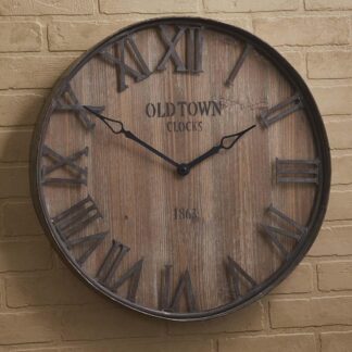Park Designs - Old Town Wood Galvanized Wall Clock 24-978