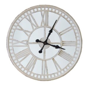 Split P - Mirror Wall Clock - Cream 4300-265