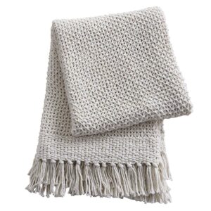 Split P - Open Knit Throw - Natural 5209-022NT