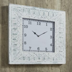 Park Designs - Tile Wall Clock Distressed Cream 8599-976