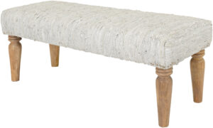 Surya - Anthracite Upholstered Bench ATE-001 ATE-001