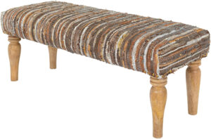 Surya - Anthracite Upholstered Bench ATE-002 ATE-002