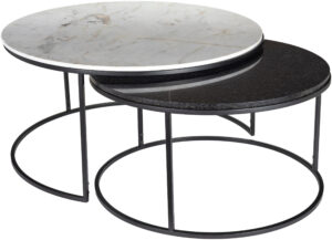 Surya - Alexine Marble Nesting Tables - Black XLE-001