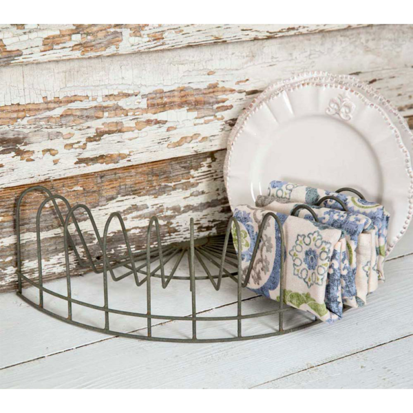 Half Round Rustic Plate Rack