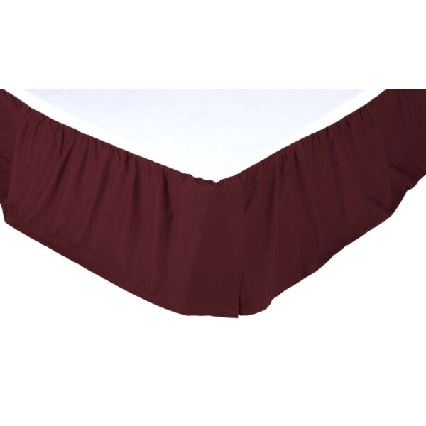 VHC-13616 - Solid Burgundy Twin Bed Skirt 39x76x16