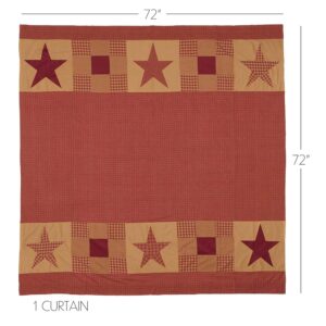 VHC-13624 - Ninepatch Star Shower Curtain w/ Patchwork Borders 72x72