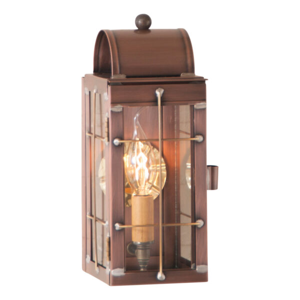 Antiqued Solid Copper Cape Cod Wall Lantern in Antique Copper - 1-Light