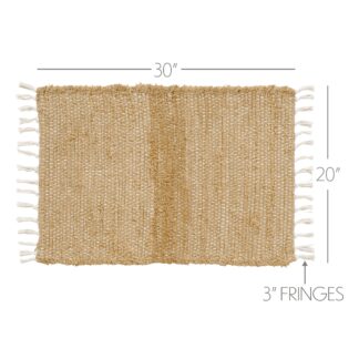 Farmhouse Burlap Natural Chindi/Rag Rug 20x30 by April & Olive