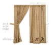 VHC-18000 - Stratton Burlap Applique Star Short Panel Set of 2 63x36