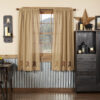 VHC-18000 - Stratton Burlap Applique Star Short Panel Set of 2 63x36