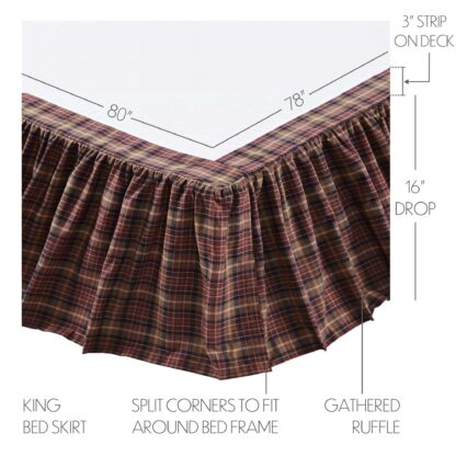 Primitive Abilene Star King Bed Skirt 78x80x16 by Mayflower Market