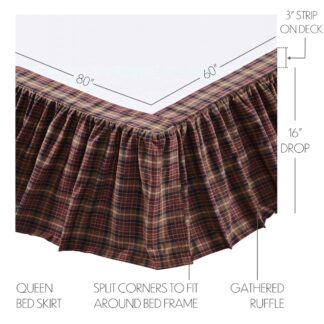 Primitive Abilene Star Queen Bed Skirt 60x80x16 by Mayflower Market
