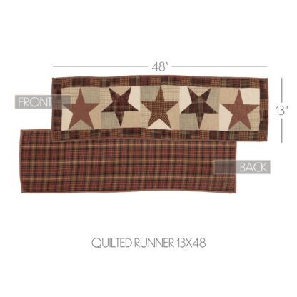 Primitive Abilene Star Quilted Runner 13x48 by Mayflower Market