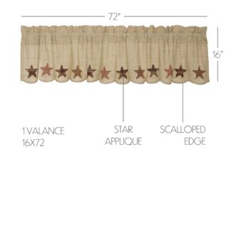 Primitive Abilene Star Valance 16x72 by Mayflower Market