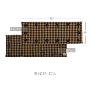 VHC-20137 - Black Star Runner Woven 13x36