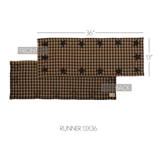 VHC-20137 - Black Star Runner Woven 13x36