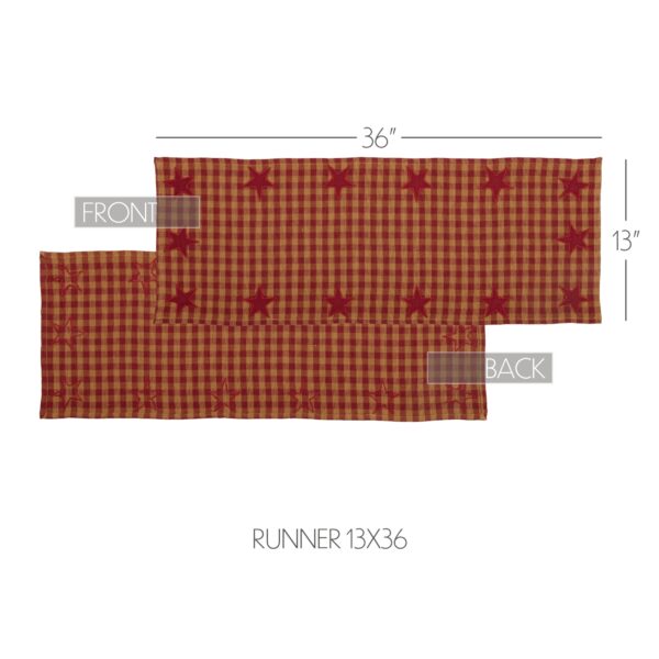 VHC-20149 - Burgundy Star Runner Woven 13x36