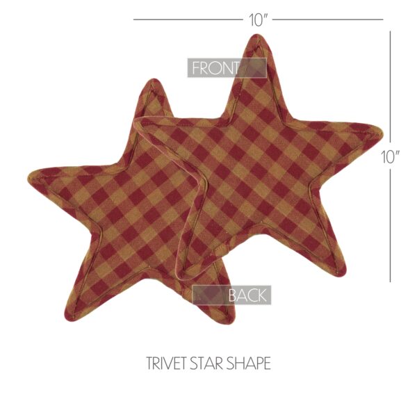 VHC-20159 - Burgundy Star Trivet Star Shape 10