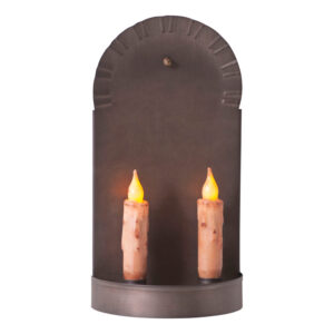 Kettle Black 2-Candle Colonial Sconce