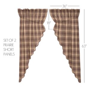 VHC-29414 - Dawson Star Scalloped Prairie Curtain Set of 2 63x36x18