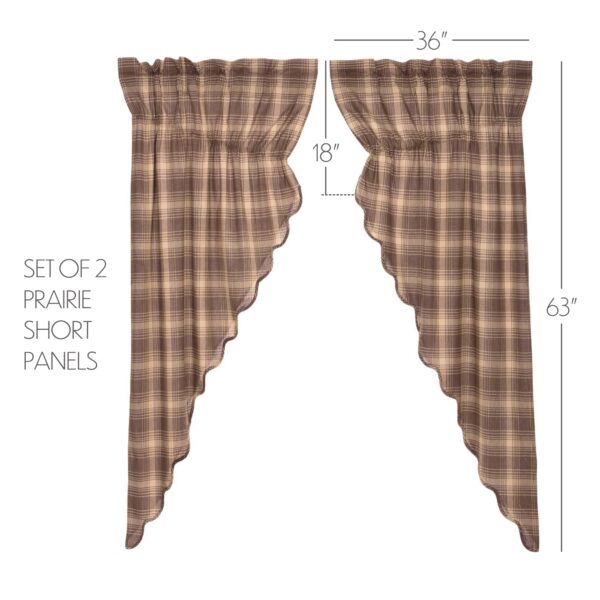 VHC-29414 - Dawson Star Scalloped Prairie Curtain Set of 2 63x36x18