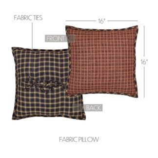 Rustic Beckham Fabric Pillow 16x16 by Oak & Asher