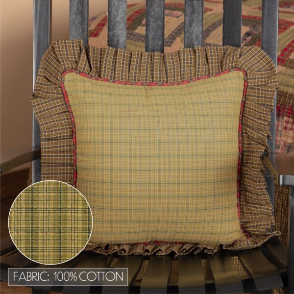 VHC-32179 - Tea Cabin Fabric Ruffled Pillow 16x16