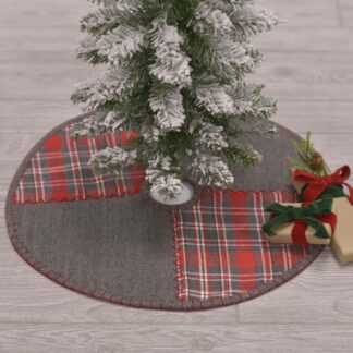 Rustic Anderson Patchwork Mini Tree Skirt 21 by Seasons Crest