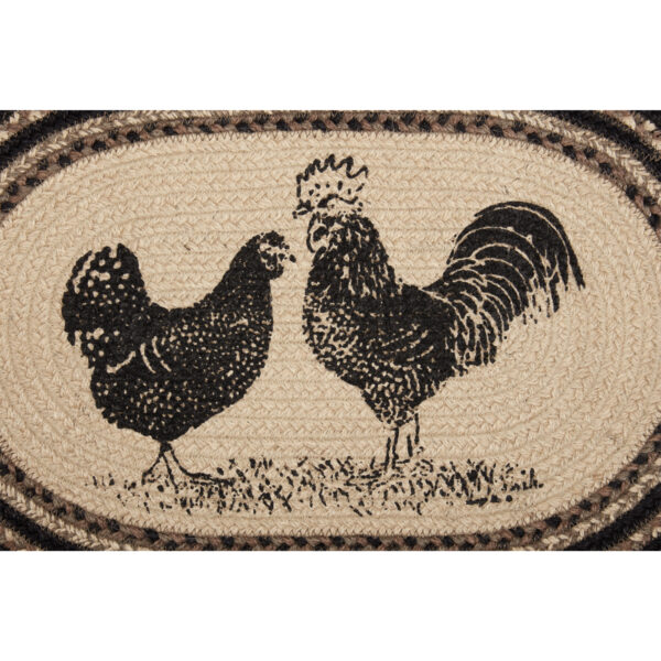 VHC-34065 - Sawyer Mill Poultry Jute Placemat Oval Set of 6 12x18