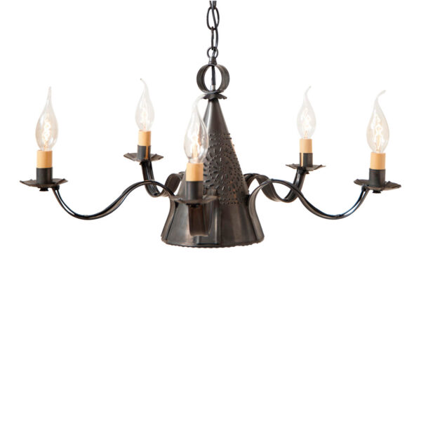 Kettle Black Small Sturbridge Chandelier in Kettle Black