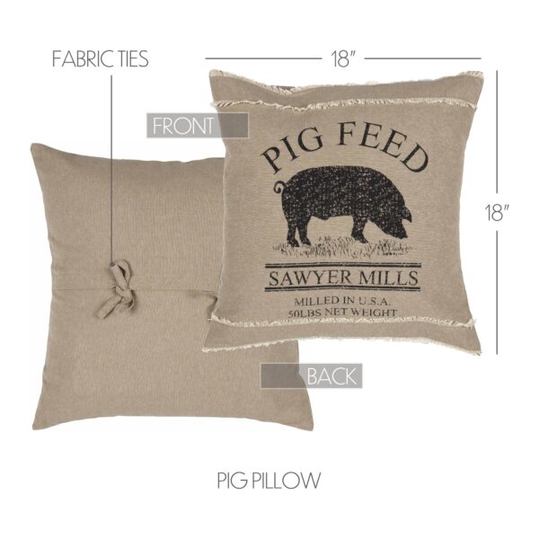 VHC-34383 - Sawyer Mill Pig Pillow 18x18