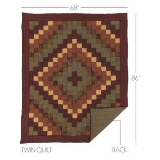 Primitive Heritage Farms Twin Quilt 68Wx86L by Mayflower Market