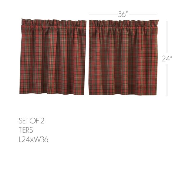 VHC-38058 - Tartan Red Plaid Tier Set of 2 L24xW36