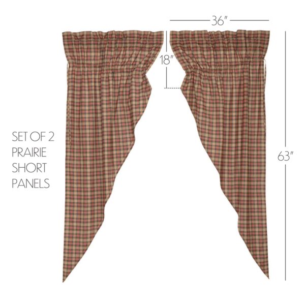 VHC-39470 - Crosswoods Prairie Curtain Set of 2 63x36x18