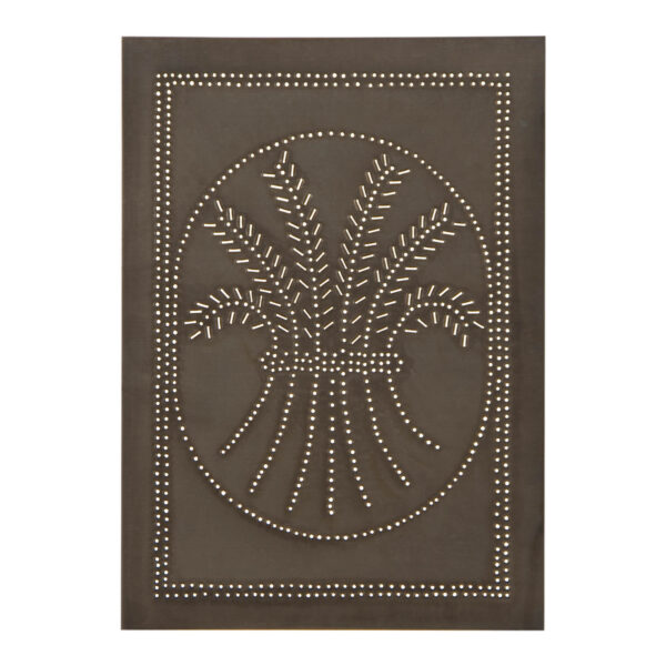Blackened Tin Vertical Wheat Panel in Blackened Tin