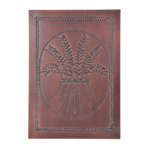 Antiqued Solid Copper Vertical Wheat Panel in Solid Copper