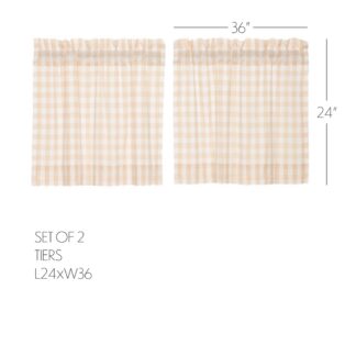 Farmhouse Annie Buffalo Tan Check Tier Set of 2 L24xW36 by April & Olive