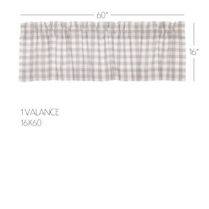 VHC-40430 - Annie Buffalo Grey Check Valance 16x60