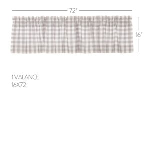 VHC-40431 - Annie Buffalo Grey Check Valance 16x72
