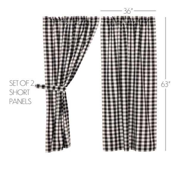 VHC-40460 - Annie Buffalo Black Check Short Panel Set of 2 63x36