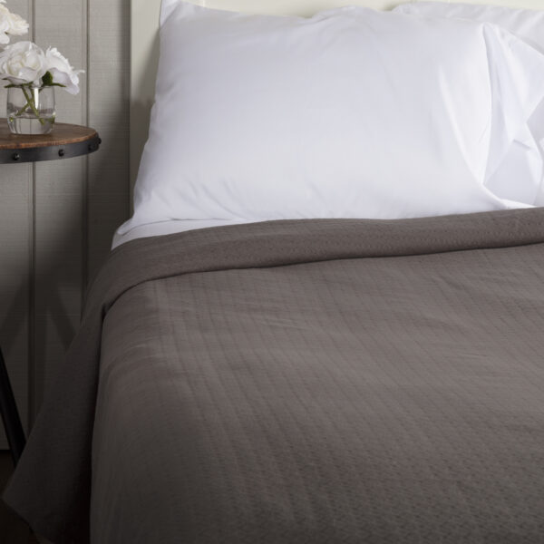 VHC-43067 - Serenity Grey Queen Cotton Woven Blanket 90x90
