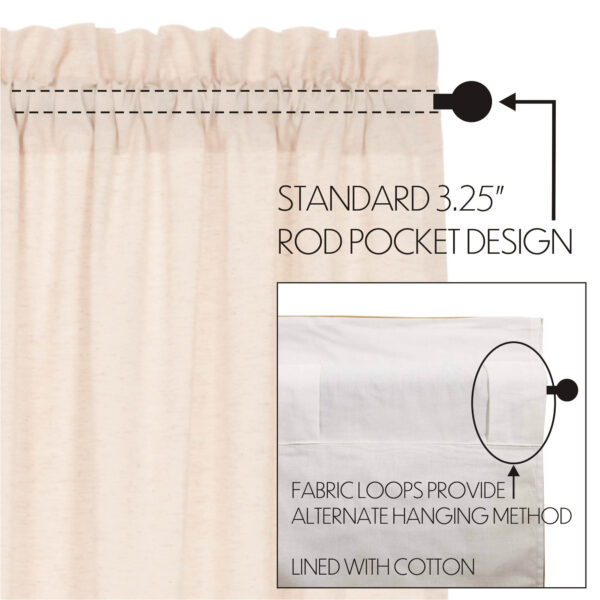VHC-45633 - Simple Life Flax Natural Prairie Short Panel Set of 2 63x36x18