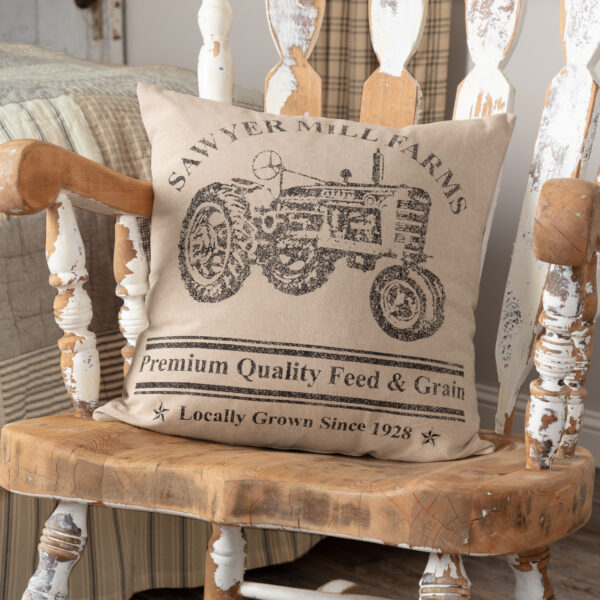 VHC-51300 - Sawyer Mill Charcoal Tractor Pillow 18x18