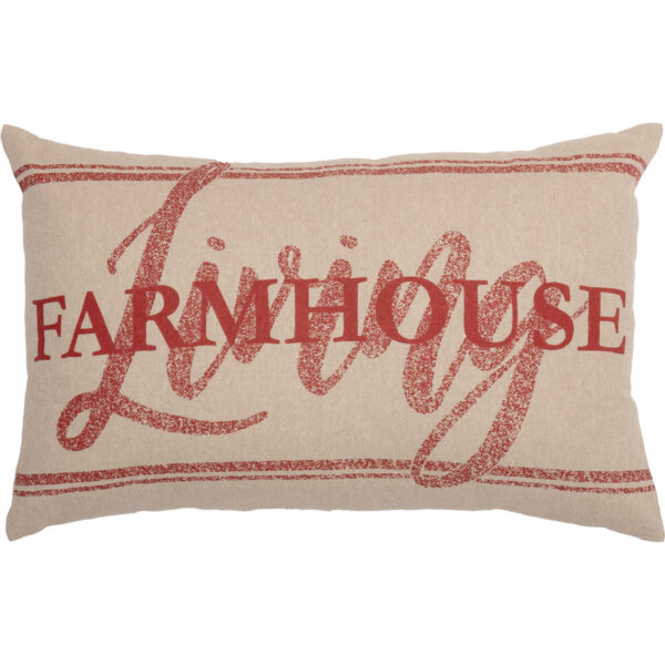 VHC-51323 - Sawyer Mill Red Farmhouse Living Pillow 14x22