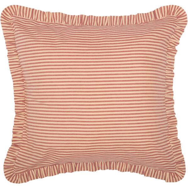 VHC-51326 - Sawyer Mill Red Ticking Stripe Fabric Euro Sham 26x26