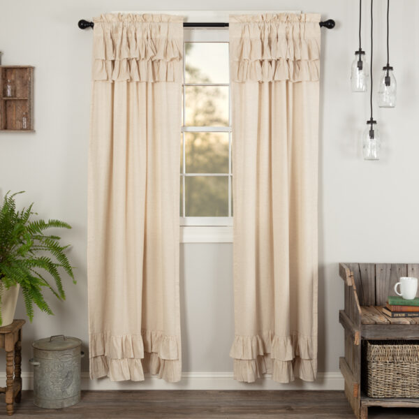 VHC-51351 - Simple Life Flax Natural Ruffled Panel Set of 2 84x40